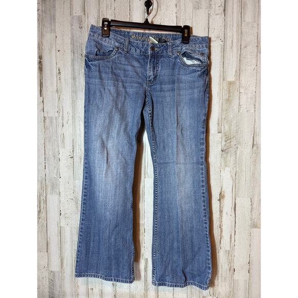 Women's‎ Harley Davidson Low Rise Bootcut Jeans 8 Petite - Picture 1 of 6